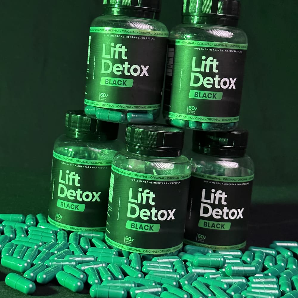 LIFT DETOX BLACK ELIMINAR A RETENÇÃO DE LÍQUIDOS E REDUZIR MEDIDAS DE FORMA NATURAL